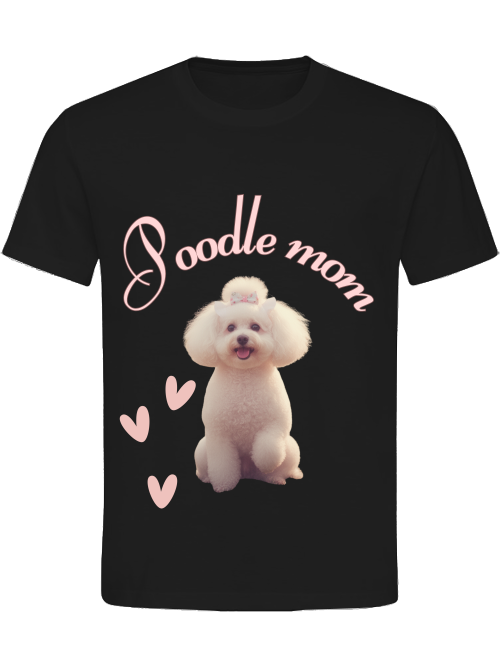 Poodle mom BLACK T-SHIRT
